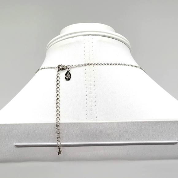 Kirks Folly Purple Aurora Borealis Key Necklace with White Pearl in Silver - Picture 12 of 13